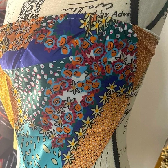 NEW- Handkerchief Top Multi Colored floral, boho designs Size S and M available - Picture 13 of 16